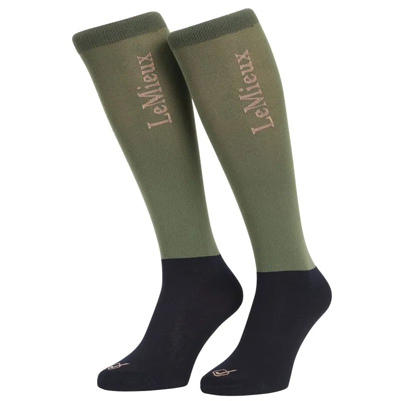 LeMieux Junior Competition Riding Socks 2 Pack - Rosemary