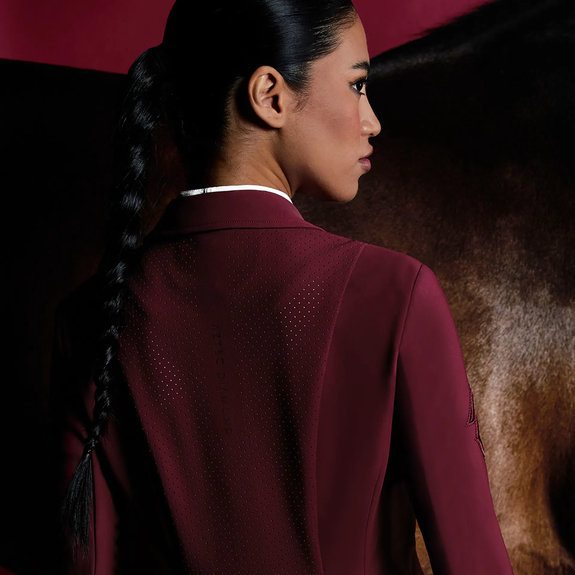 Aztec Diamond Womens Show Jacket - Cherry