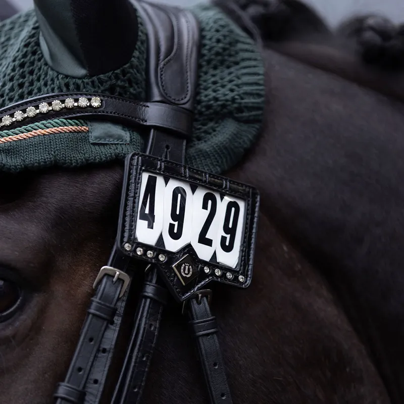 Imperial Riding Show n Glow Competition Number Holder - Black-2