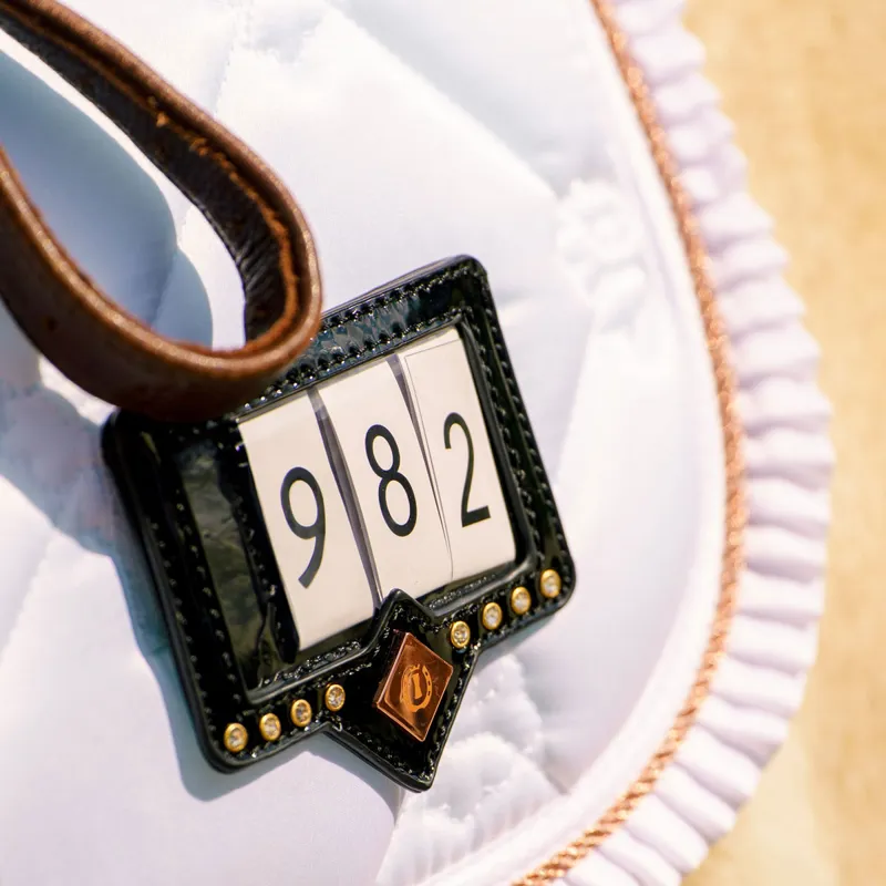 Imperial Riding Show n Glow Competition Number Holder - Black/RoseGold-1