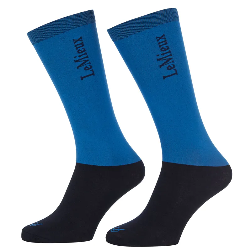 LeMieux Competition Riding Socks 2 Pack - Benetton Blue