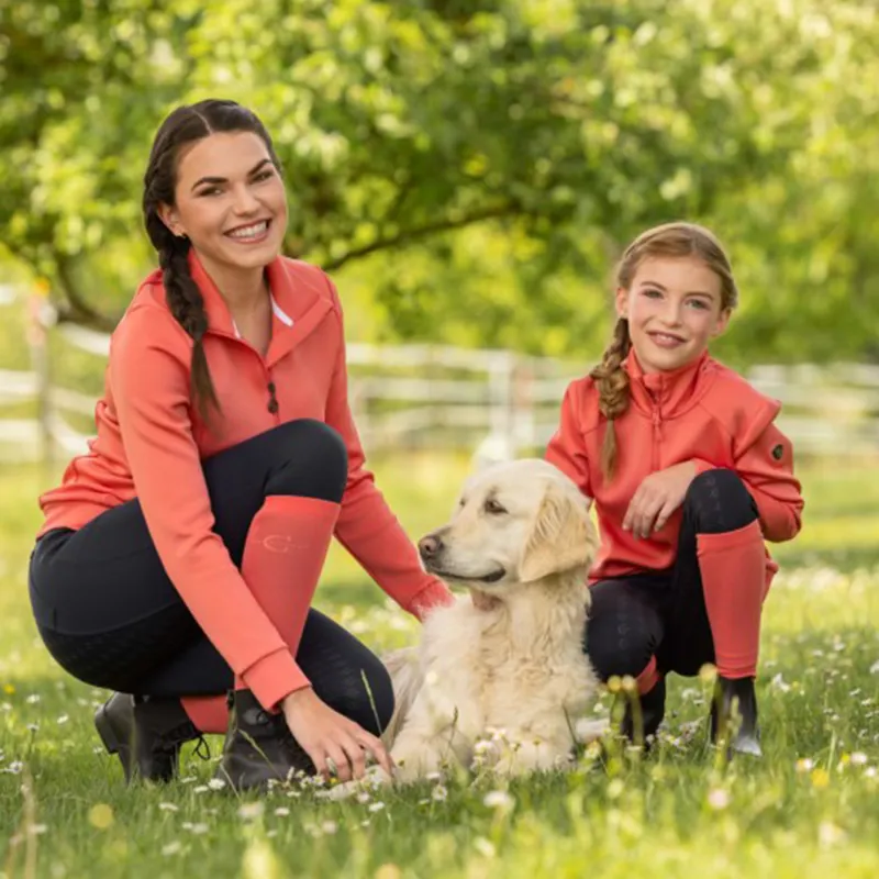 Covalliero Competition Tall Riding Socks - Coral-1