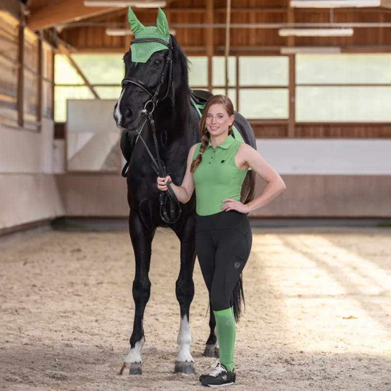 Covalliero Competition Tall Riding Socks - Green-2