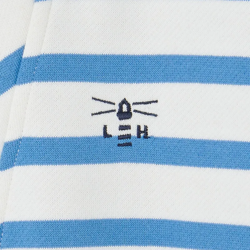 Lighthouse Coral Ladies Jersey Sweater -  Marine Blue Stripe-11