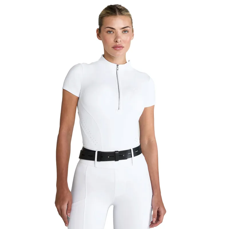 Aztec Diamond Core Short Sleeve Ladies Base Layer - White-2