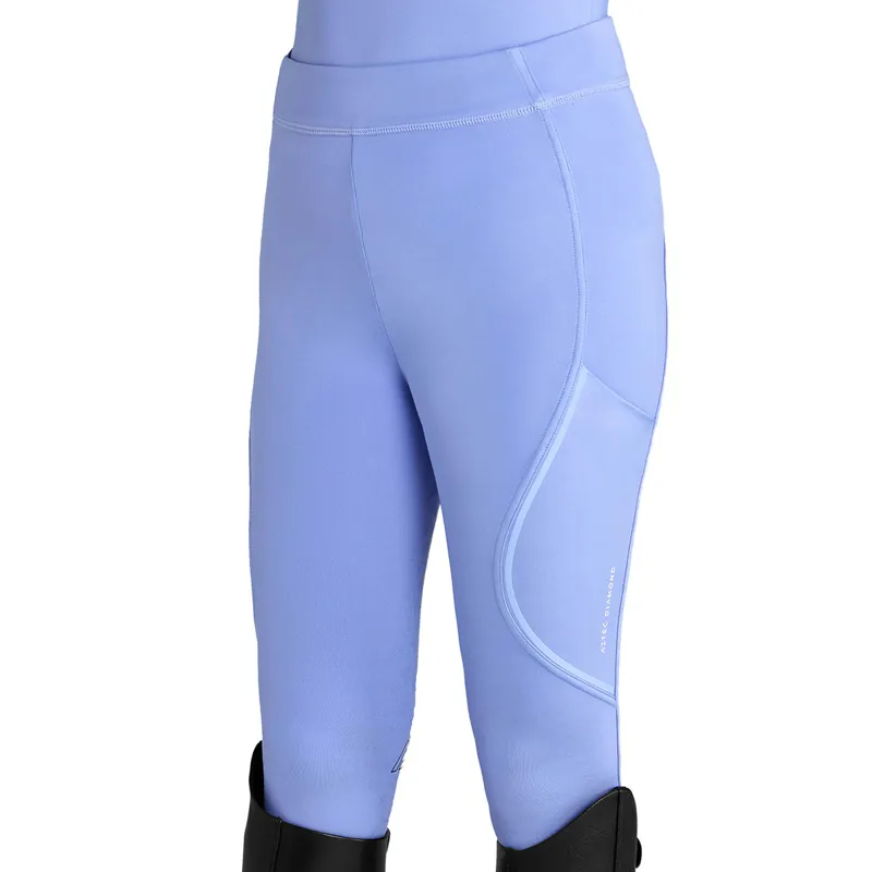 Aztec Diamond Young Rider Cosmic Full Grip Riding Tights - Violet
