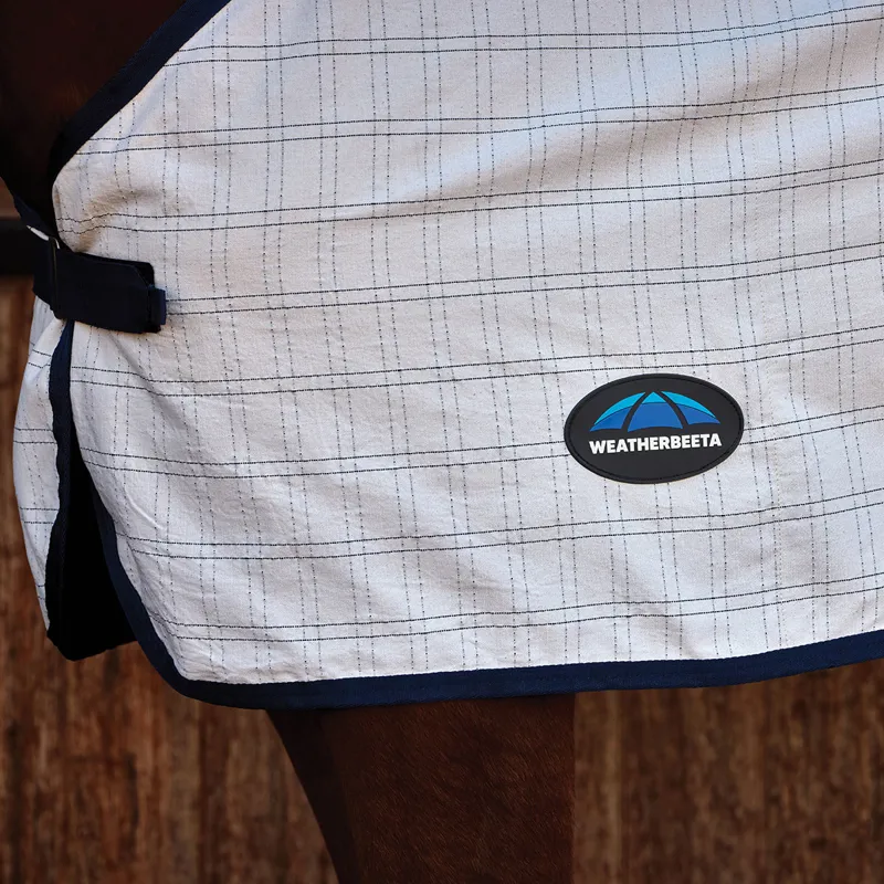 WeatherBeeta ComFiTec Cotton Sheet Rug Liner - White/Navy-5