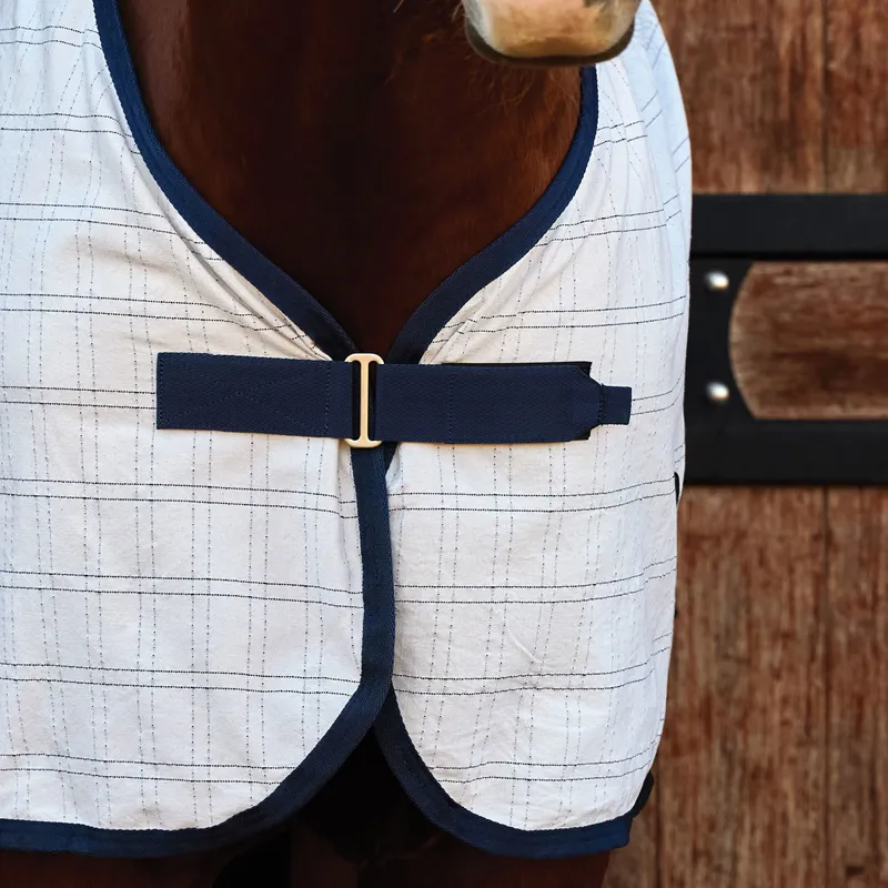 WeatherBeeta ComFiTec Cotton Sheet Rug Liner - White/Navy-3