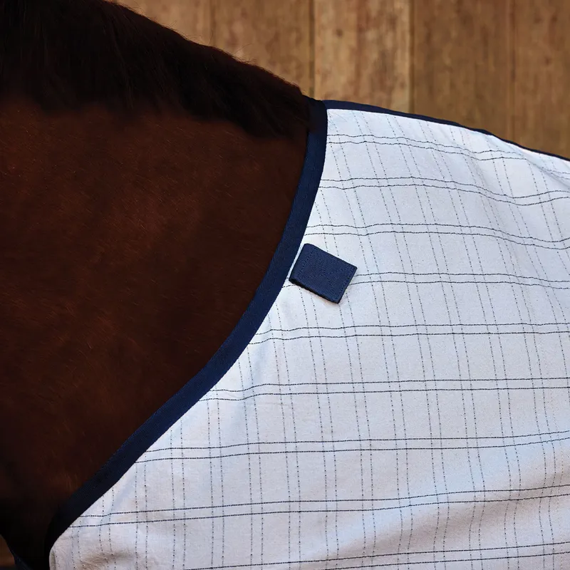 WeatherBeeta ComFiTec Cotton Sheet Rug Liner - White/Navy-1