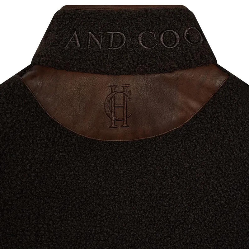 Holland Cooper Country Fleece Womens Gilet - Chocolate Borg-11