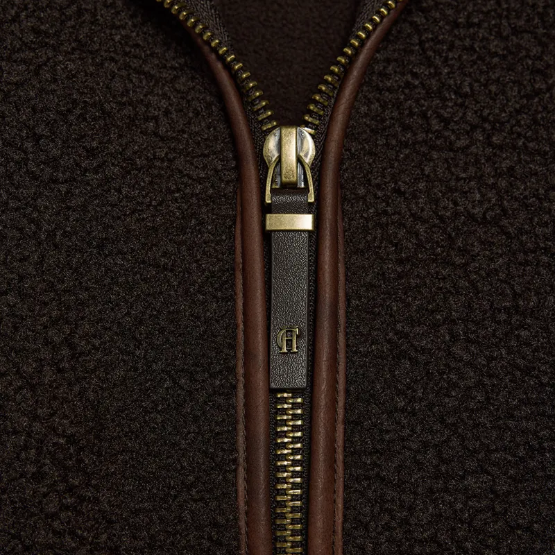 Holland Cooper Country Fleece Womens Gilet - Chocolate Borg-10