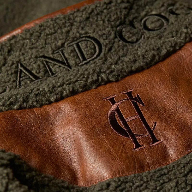 Holland Cooper Country Fleece Womens Gilet - Khaki Borg-11