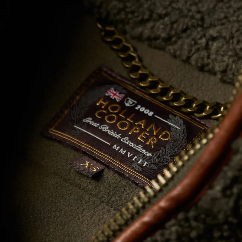 Holland Cooper Country Fleece Womens Gilet - Khaki Borg-8