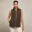 Holland Cooper Country Fleece Ladies Gilet - Khaki Borg