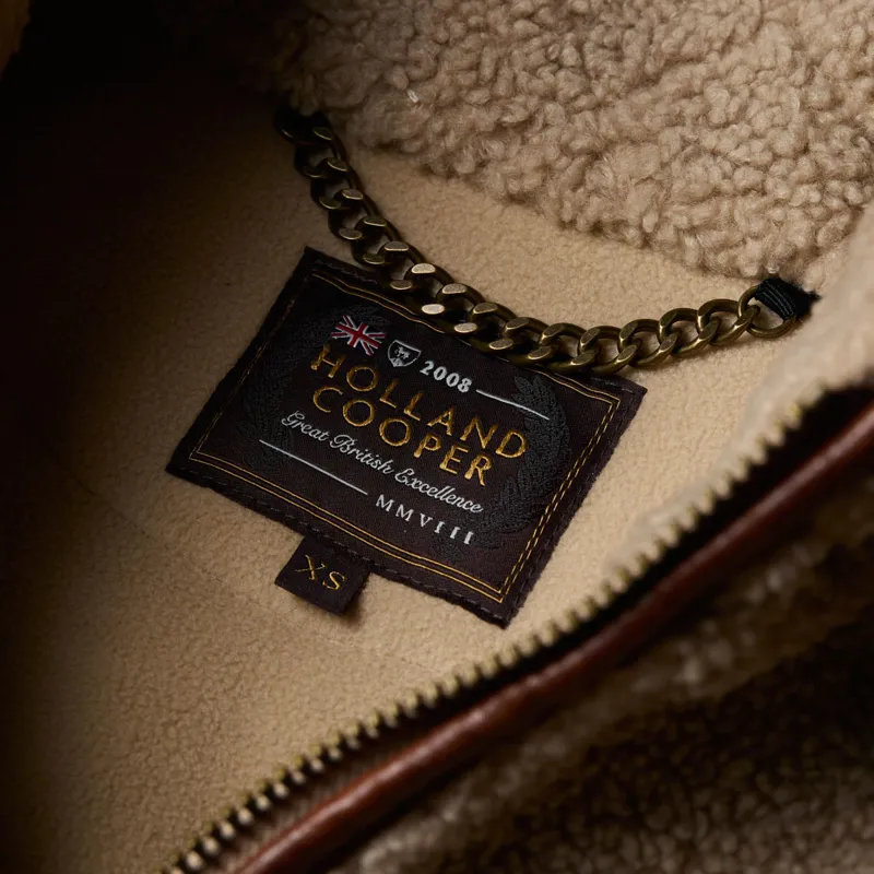 Holland Cooper Country Fleece Womens Gilet - Natural Borg-6