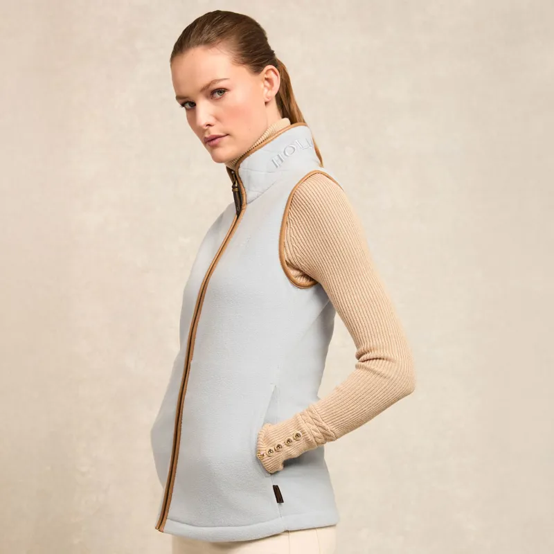 Holland Cooper Country Fleece Womens Gilet - Pale Blue-7
