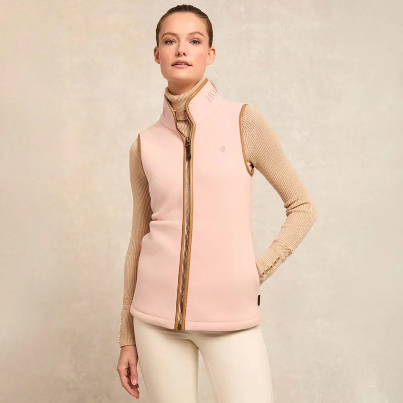 Holland Cooper Country Fleece Ladies Gilet - Soft Pink