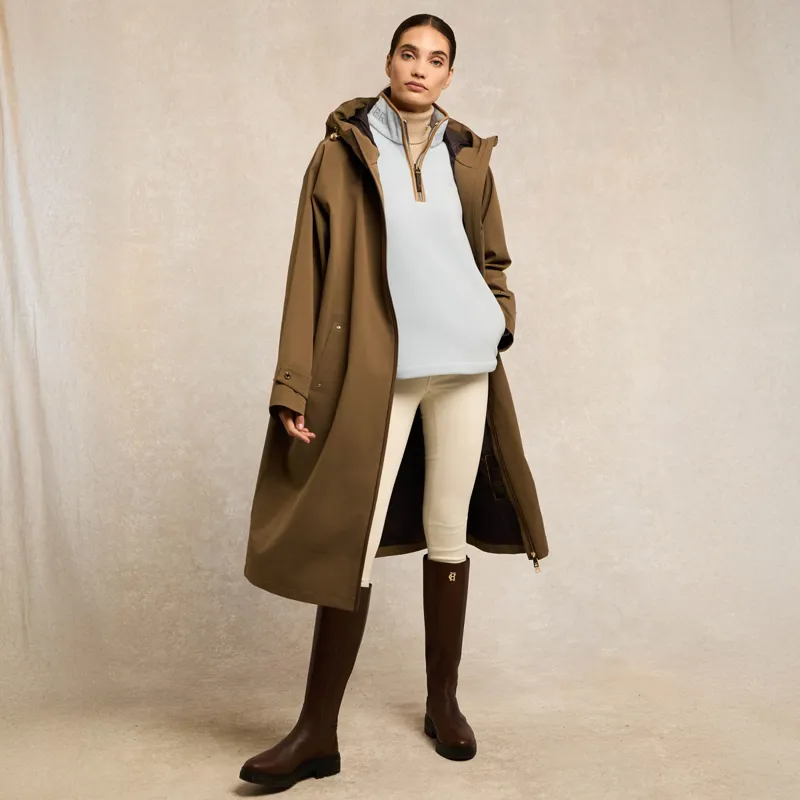 Holland Cooper Country Fleece Half Zip Ladies Jumper - Pale Blue-2