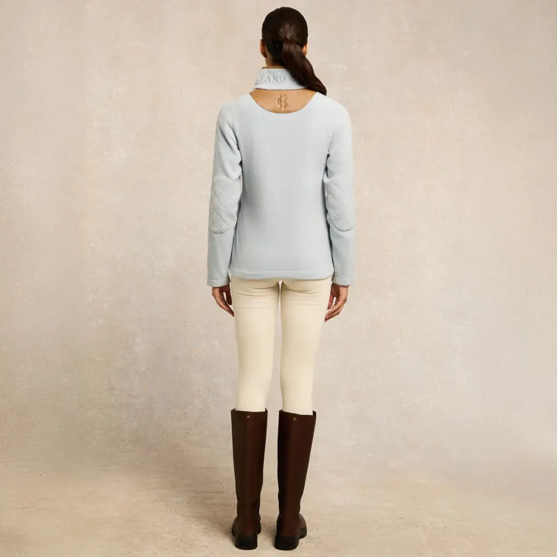 Holland Cooper Country Fleece Half Zip Ladies Jumper - Pale Blue-4