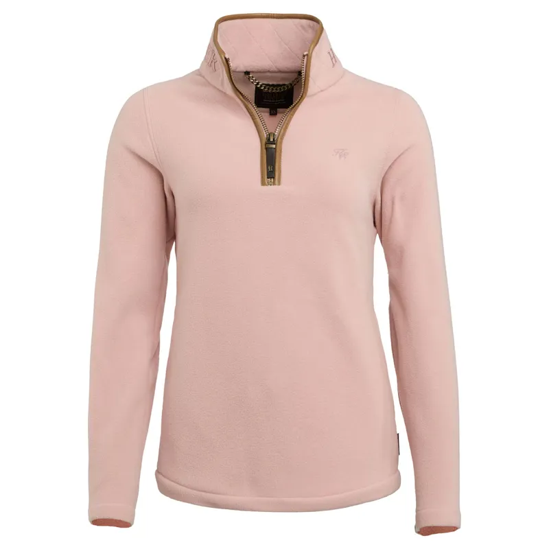 Holland Cooper Country Fleece Half Zip Ladies Jumper - Soft Pink-4