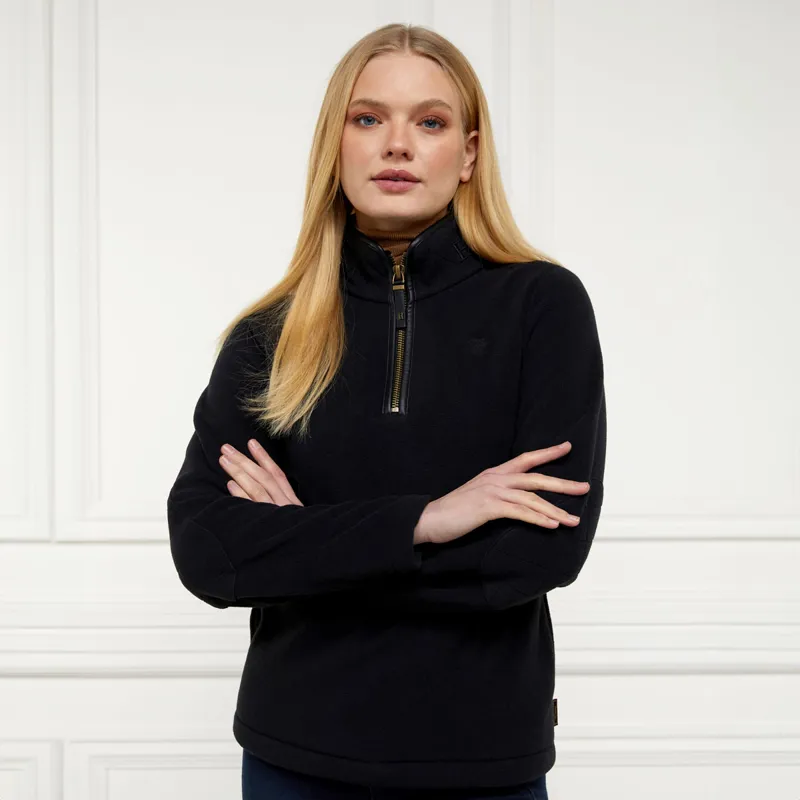 Holland Cooper Country Fleece Half Zip Ladies Jumper - Black