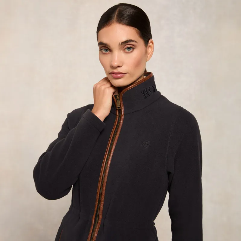 Holland Cooper Longline Country Fleece Womens Jacket - Ink Navy-4