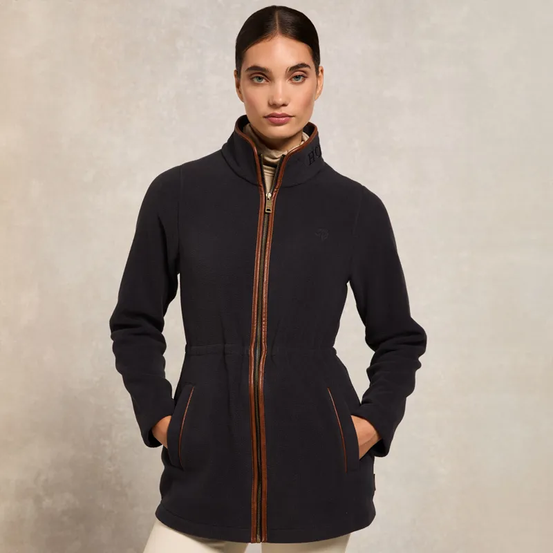 Holland Cooper Longline Country Fleece Womens Jacket - Ink Navy-2