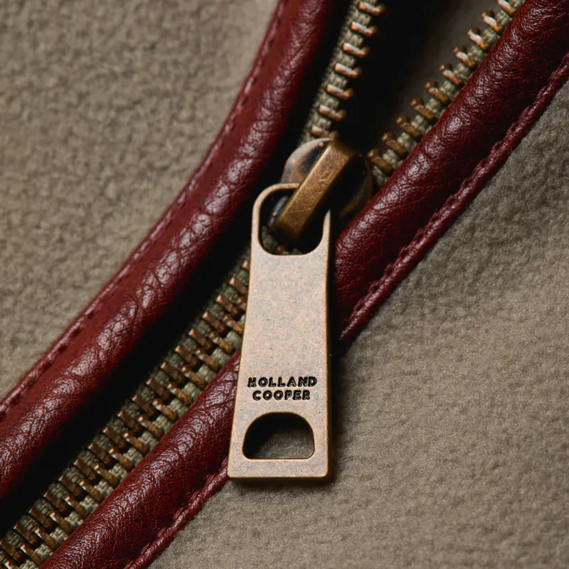 Holland Cooper Longline Country Fleece Womens Jacket - Sage-8