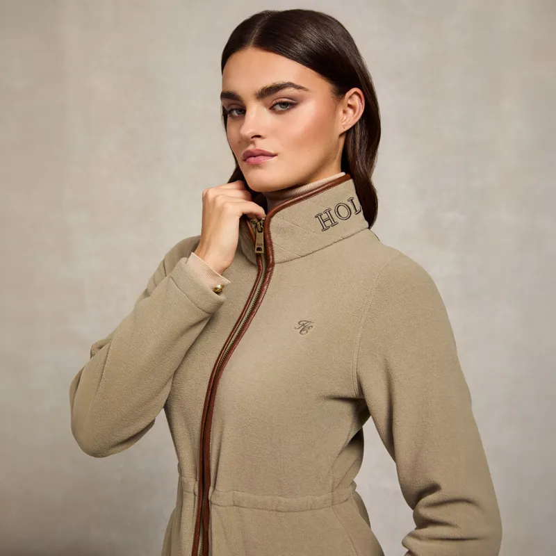 Holland Cooper Longline Country Fleece Womens Jacket - Sage-4