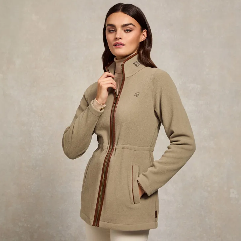 Holland Cooper Longline Country Fleece Womens Jacket - Sage