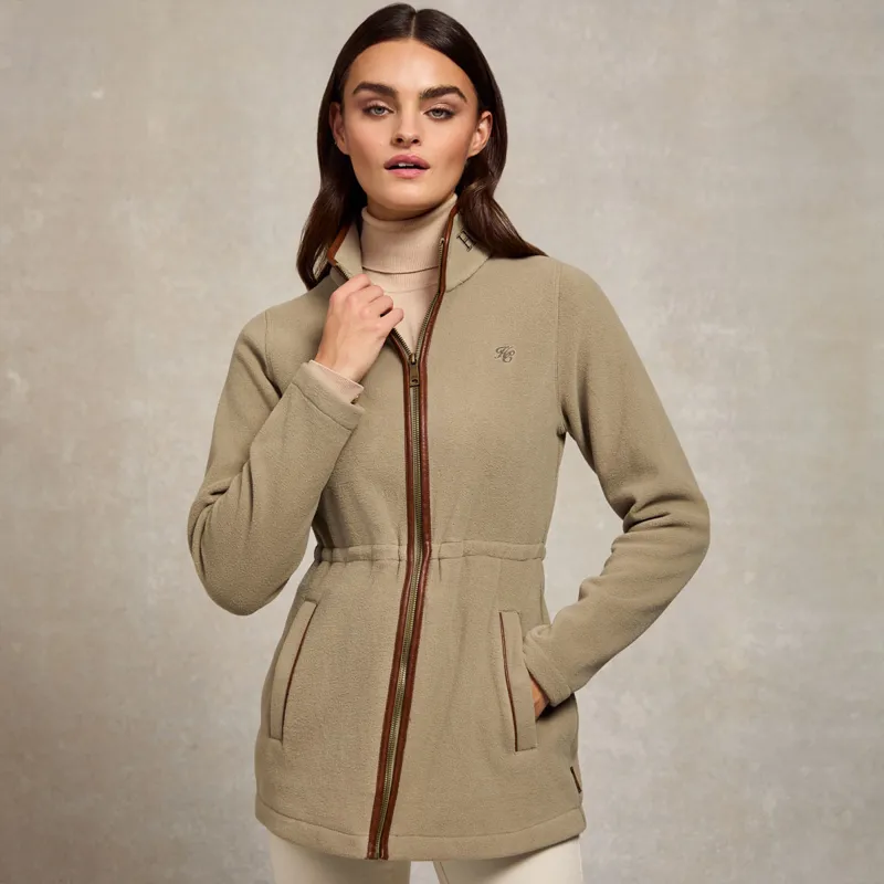 Holland Cooper Longline Country Fleece Womens Jacket - Sage-2