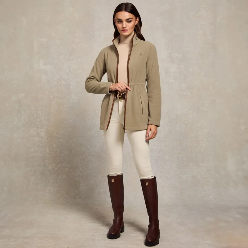 Holland Cooper Longline Country Fleece Womens Jacket - Sage-3