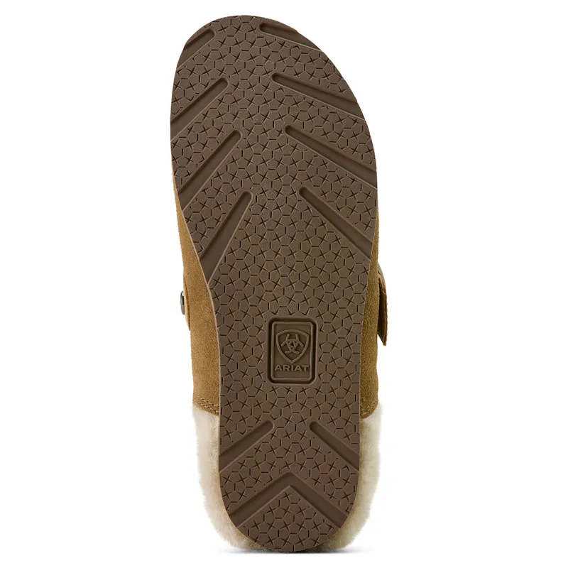 Ariat Country Sherpa Womens Mules - Ranch Brown Suede-6