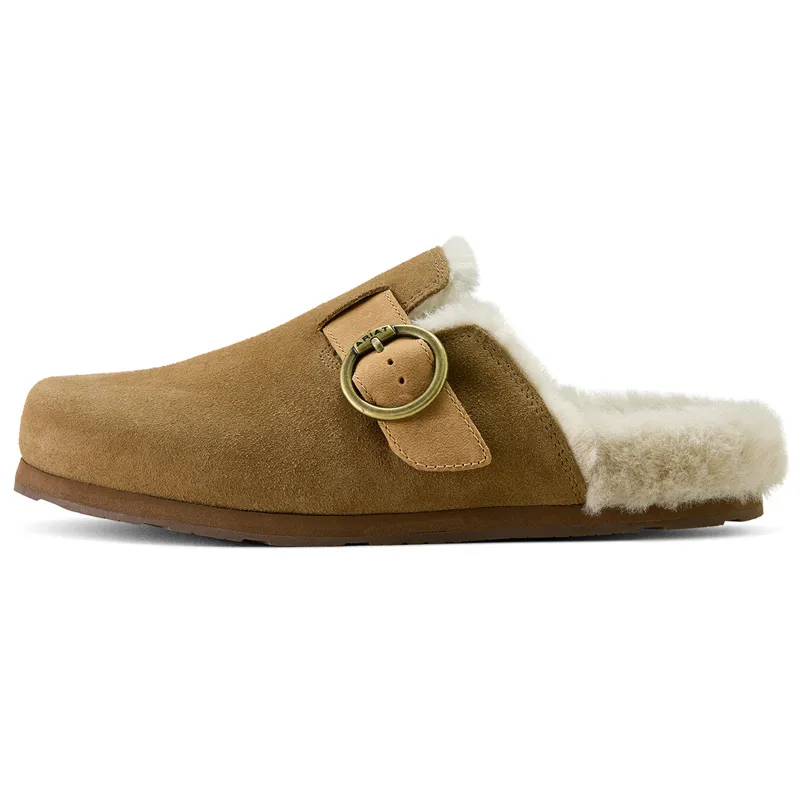 Ariat Country Sherpa Womens Mules - Ranch Brown Suede-5