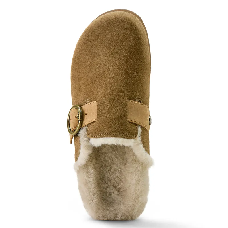 Ariat Country Sherpa Womens Mules - Ranch Brown Suede-1