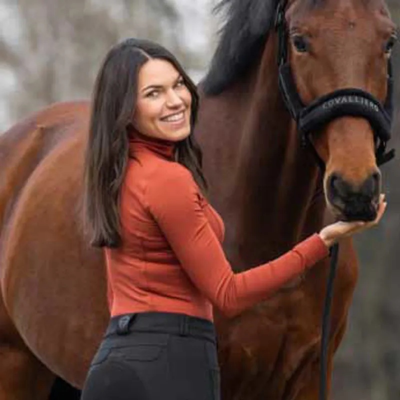 Covalliero Womens Active Shirt - Rust-2