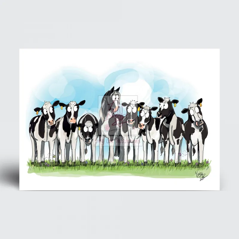 Emily Cole Greeting Card - Cow Pony