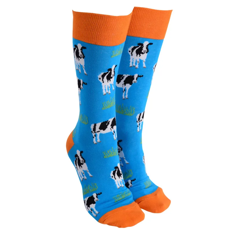 Sock Society Socks - Cow/Blue