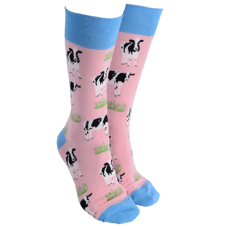 Sock Society Socks - Cows/Pink