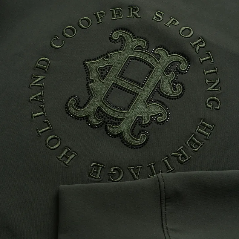 Holland Cooper Cranborne Crystal Womens Crew Jumper - Ivy Green-2