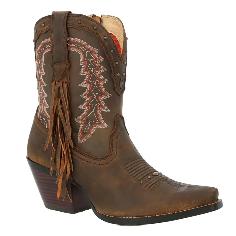 Durango Crush Ankle Ladies Western Boots - Pecan