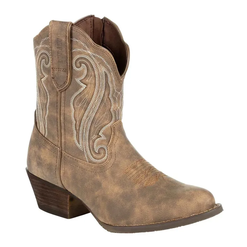 Durango Crush Ladies Short Western Boots - Driftwood