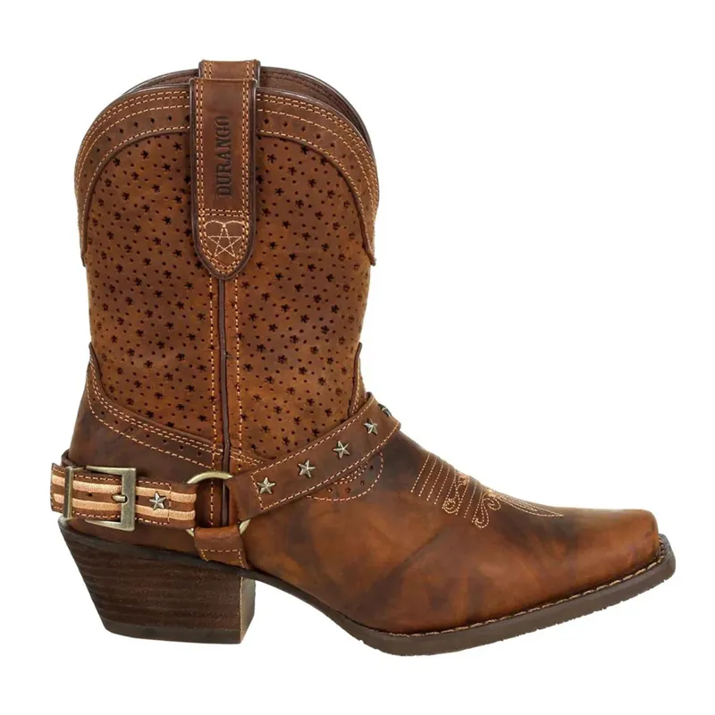Durango Crush Ladies Short Western Boots - Bomber Brown-7