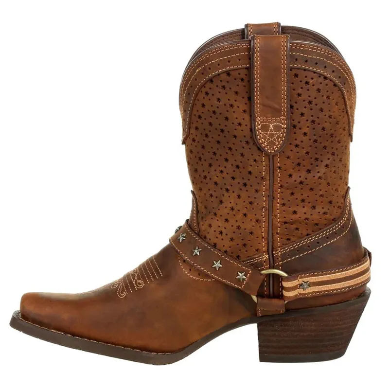 Durango Crush Ladies Short Western Boots - Bomber Brown-6