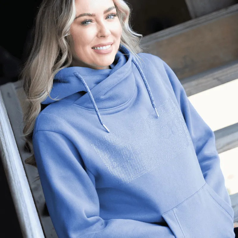 Equetech Crystal Signature Cross-Over Womens Hoodie - Blue-3