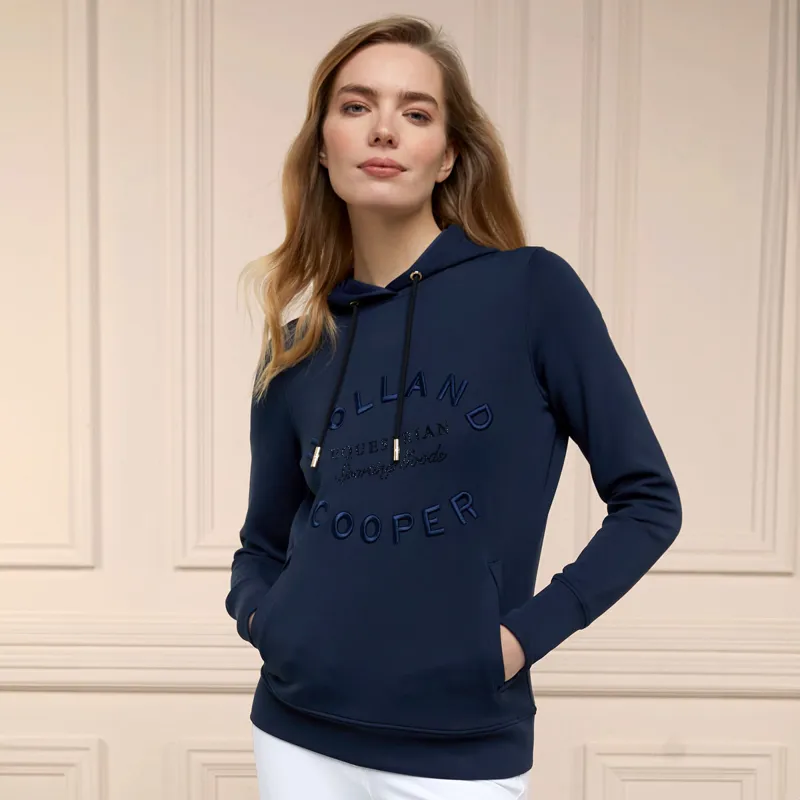 Holland Cooper Crystal Ladies Hoodie - Navy
