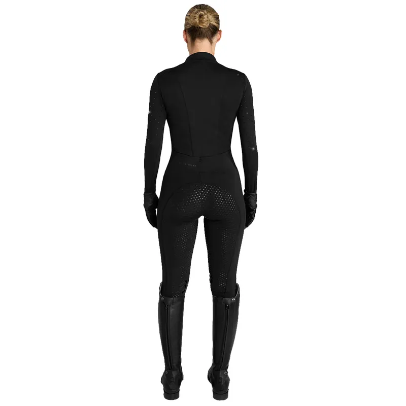 Aztec Diamond Crystal Long Sleeve Womens Base Layer - Black-4