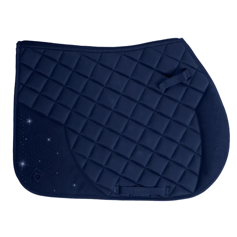 Aztec Diamond Crystal Jump Saddlecloth - Navy-1