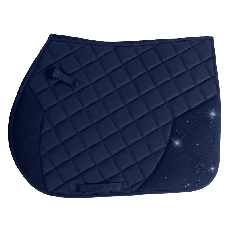 Aztec Diamond Crystal Jump Saddlecloth - Navy
