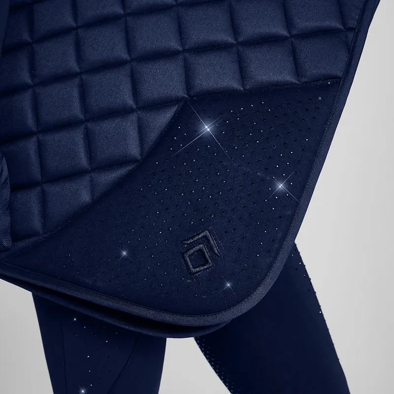 Aztec Diamond Crystal Jump Saddlecloth - Navy-3
